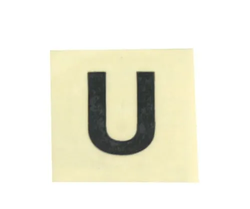 61-7398-12　Character Seal Black U 15mm　CL15B-U
