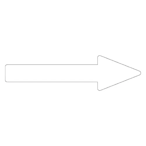 61-3408-73　Direction Indication Sticker For Identifying Tube -> (White) Arrow Sticker 85　193585