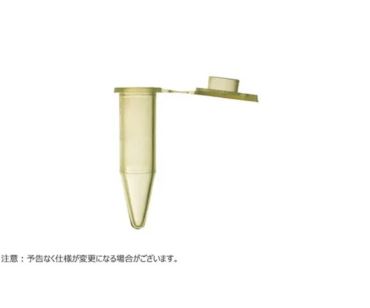 65-3850-25　ClikLok Tube 0.6 ml Flat Top Yellow 500 Pieces　T330-6Y