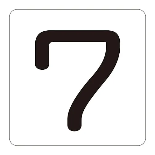61-3414-38　Number Sticker HS-7 (5P) Large　171507