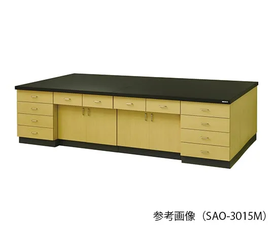 3-7740-01　Laboratory center bench (Wood Style Type) 1800 × 1200 × 800mm　SAO-1812M