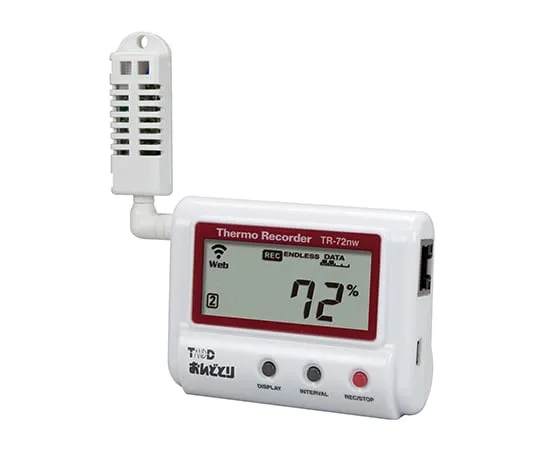 61-8493-80-57　Ondodori Temperature and Humidity Data Logger (Wired LAN) with Chinese Calibration Certificate　TR-72nw
