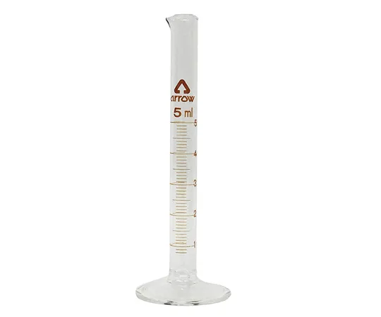 6-231-01-56　Graduated Cylinder (Hard Glass) 5mL with English Calibration Certificate