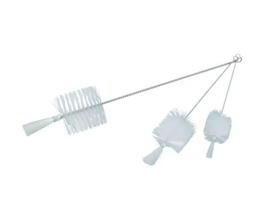 61-8866-75　Brush for Bottle Washing Nylon Hair Stainless Steel Handle Size No. 1　TBP-S1N