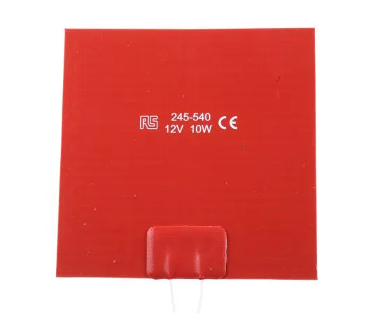 63-4594-27　RS PRO Silicone Heater Mat, 10 W, 100 x 100mm, 12 V dc　245-540