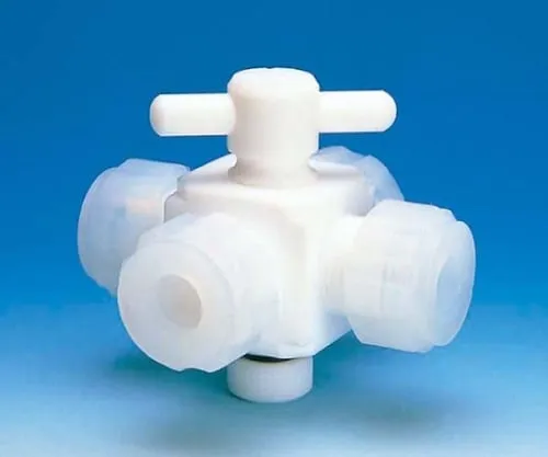 61-4378-81　All PTFE Four-Way Valve 8φ (Connection Type)　F-2012-02