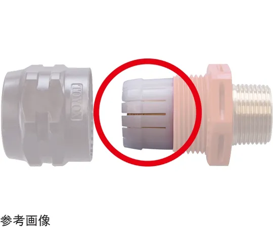 65-5699-67　Hose Joint TOYOCONNECTOR TC3-PB Type Replacement Sleeve Compatible Hose Inner Diameter 9 mm 10 pcs　TC3-PB9-S