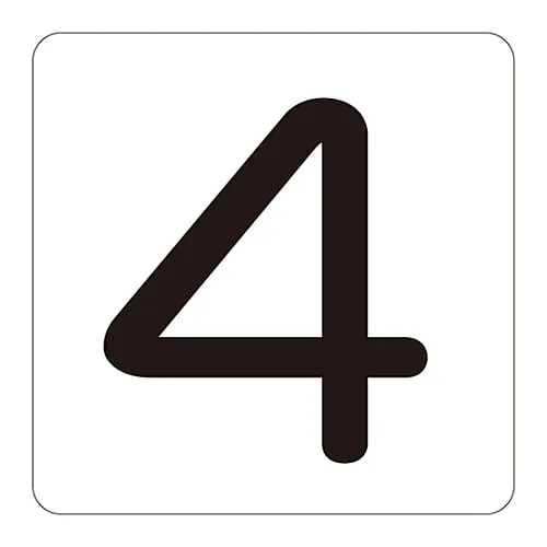 61-3414-35　Number Sticker HS-4 (5P) Large　171504
