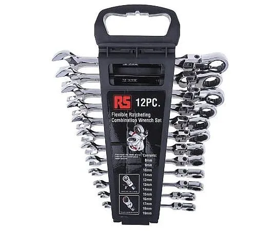 63-4633-62　RS PRO 12 Piece Chrome Vanadium Steel Spanner Set　487-268