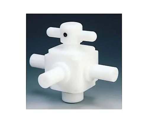 61-3528-28　Fluorocarbon Resin Three-Way Valve Branch Type 6φ　NR0029-01