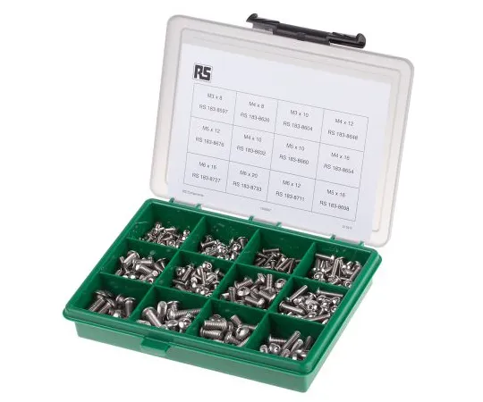 63-4610-67　490 piece Stainless Steel Screw/Bolt Kit, M3, M4, M5, M6　393-169