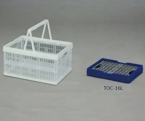 61-0425-42　Foldable Container with Handle TOC-16L Blue/Gray　556624/TOC-16L