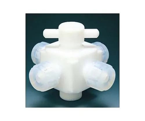 61-3528-40　Fluorocarbon Resin Four-Way Valve Connection Type 6φ　NR0032-01