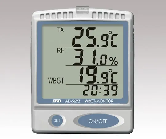 1-9293-02-56　Heatstroke Indices Monitor (Wall Hanging/tabletop Type) with English Calibration Certificate　AD-5693
