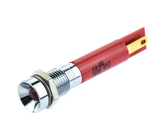 63-4587-15　RS PRO Red Indicator, 24 V dc, 8mm Mounting Hole Size, Solder Tab Termination　210-951