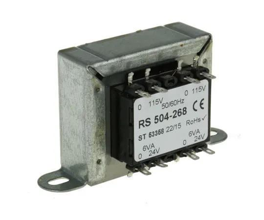 63-4636-44　RS PRO 12VA 2 Output Chassis Mounting Transformer, 24V ac　504-268
