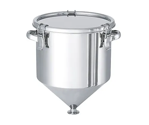61-0749-42　Hopper Type Stainless Steel Sealing Container Clipping Type HT-CTH-18 with A Type Silicone Packing 4L　HT-CTH-18