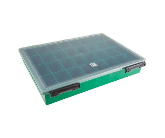 63-4638-52　RS PRO 32 Cell Green PP Compartment Box, 57mm x 338mm x 260mm　515-603