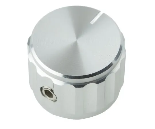63-4635-68　RS PRO 20mm Silver Potentiometer Knob for 6.4mm Shaft Splined　498-873
