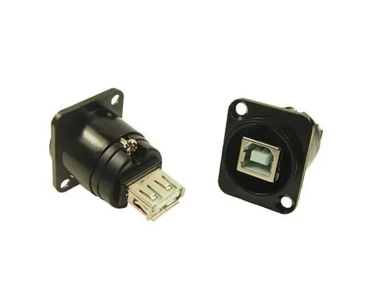 63-2998-83　RS PRO, Straight, Panel Mount, Socket Type B to A 2.0 USB Connector　124-6393