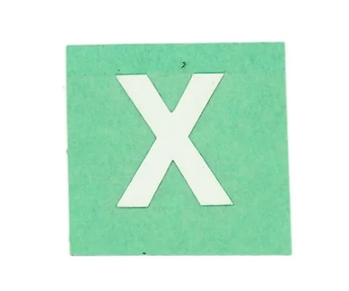 61-7397-65　Character Seal x White 15mm　CL15W-X