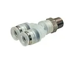 61-7646-27　Tube Fitting PP Branch Y M3 x 0.5　PPX4-M3SUS