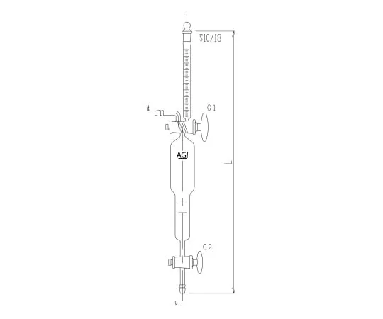 64-9048-80　Tatwiler Burette Glass Cock 110 mL　4642-110