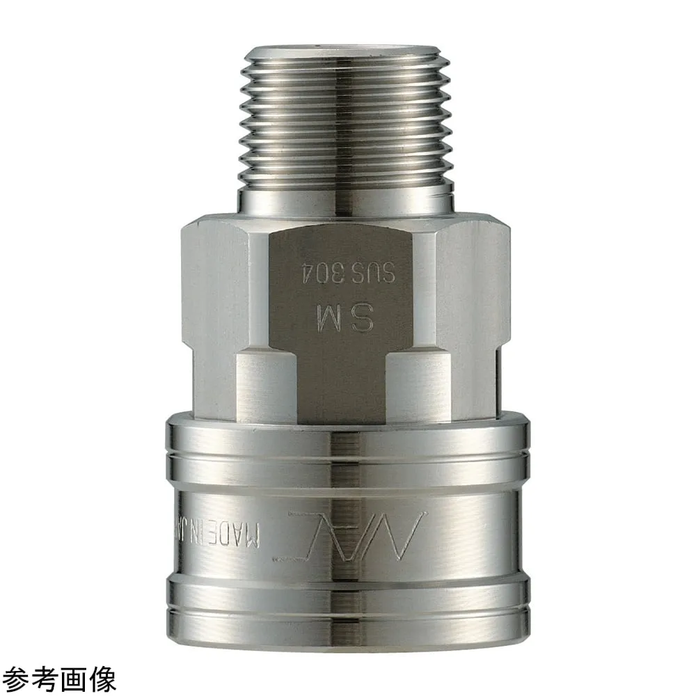 4-4720-01　Quick coupling (stainless steel socket) male screw R 3/8　CTL03SM3
