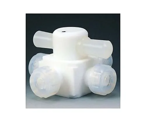 61-3527-33　Fluorocarbon Resin Four-Way Valve Injection Type 6φ　NR0005-01