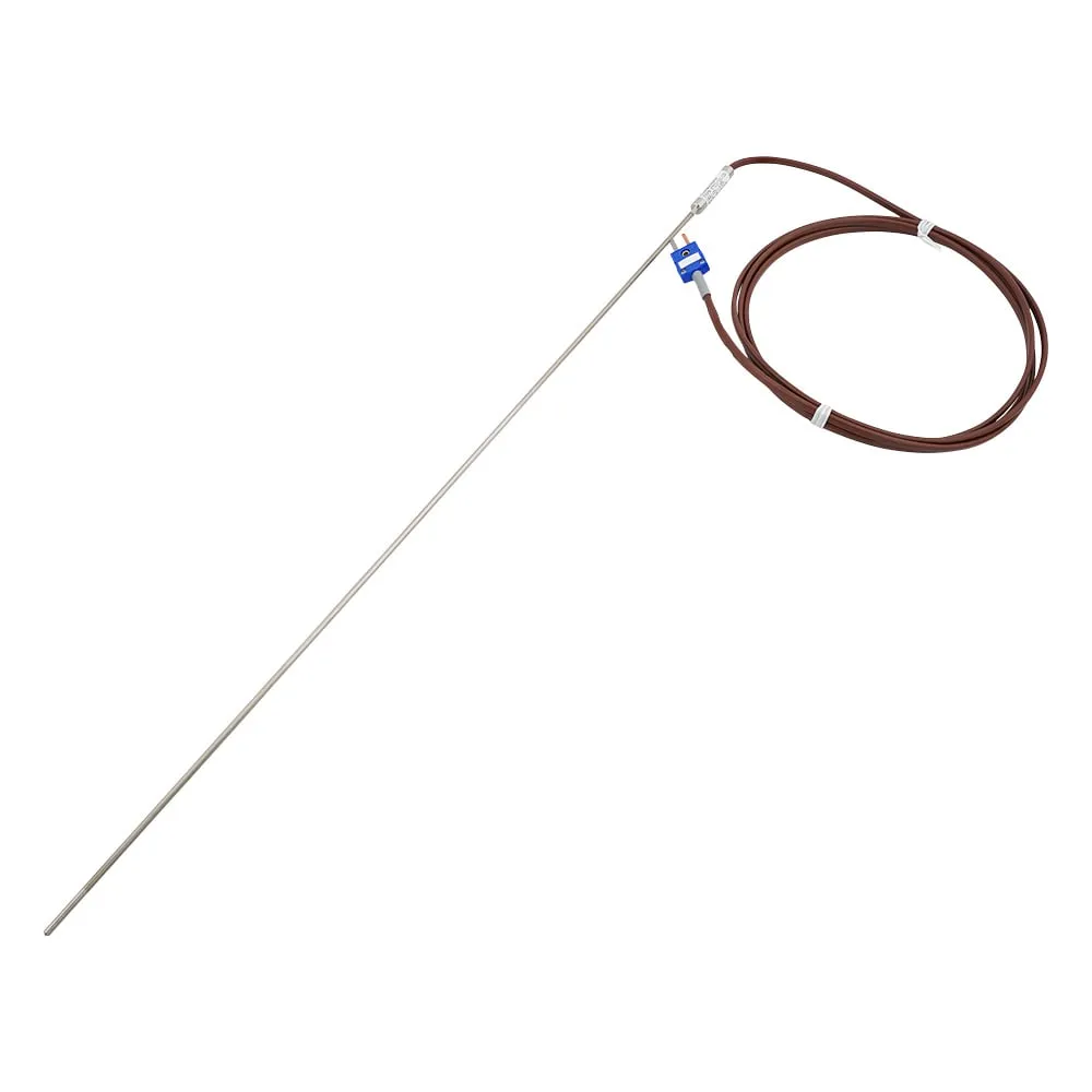 3-5598-06-57　T-sheath Thermocouple (SUS 316) .PHI. 3.2 x 500mm with Chinese Calibration Certificate　T-S316-3.2-500