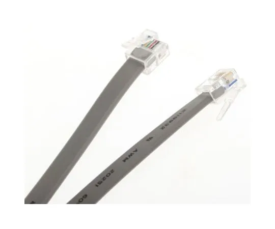 63-4624-90　RS PRO Grey 3m Telephone Extension Cable Male MMJ Male MMJ PVC　446-670