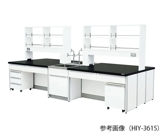 3-7876-01　Laboratory center bench (Frame Type) 2400 × 1200 × 800/1800mm　HIY-2412