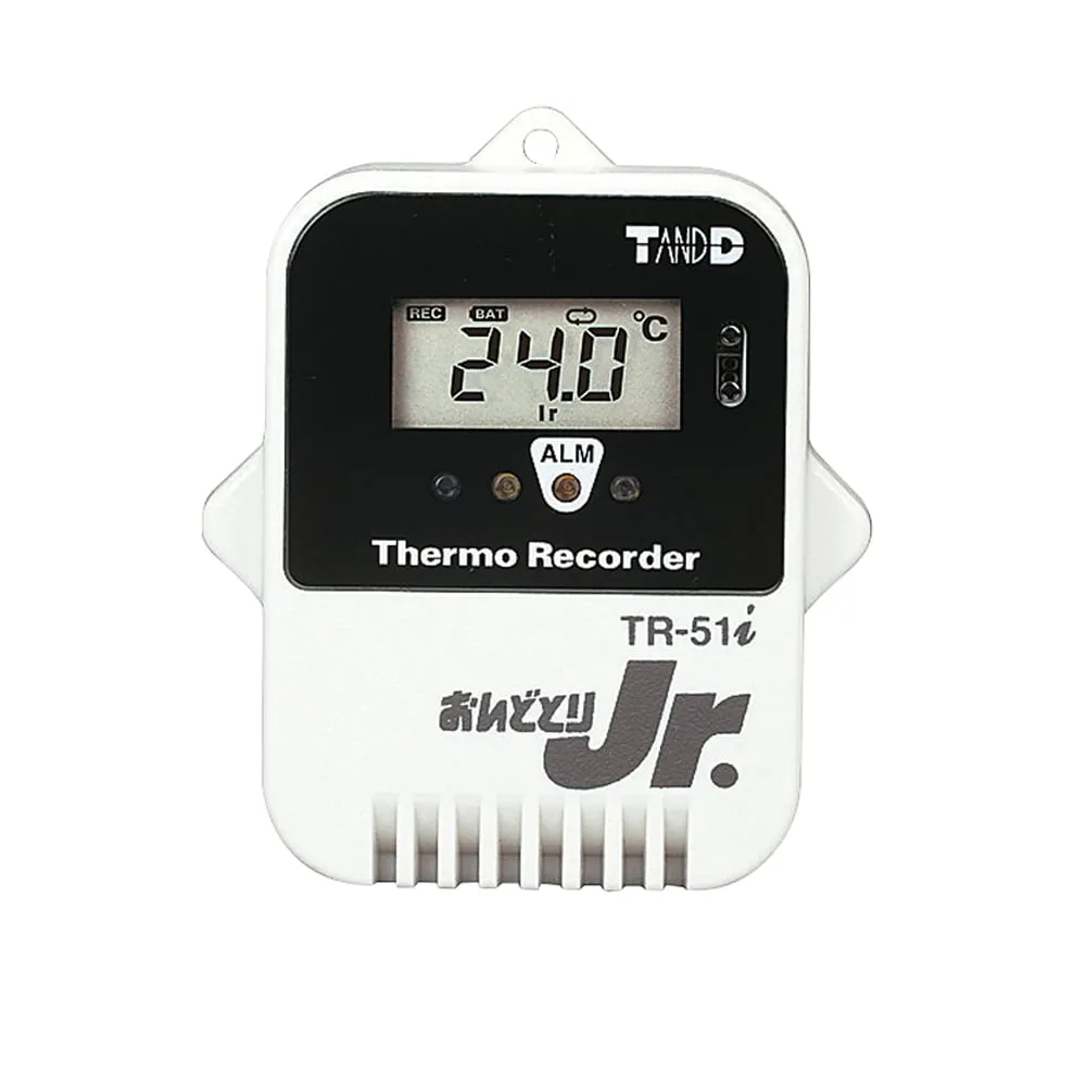 1-5020-31-24　Temperature recorder (Ondotori Jr.) Built-in Sensor -40~80°C with JCSS Calibration Certificate　TR-51i