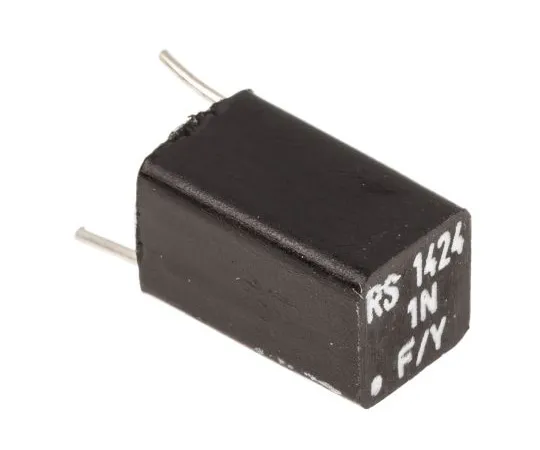 63-4560-23　RS PRO Polystyrene Capacitor 1nF 63V dc ±1% Tolerance Through Hole 7.5mm diameter　116-262