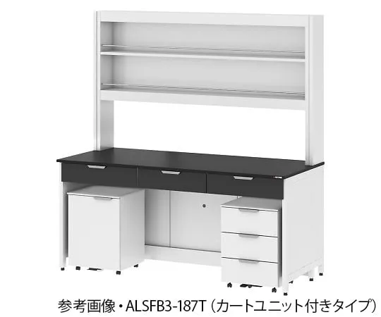 4-3394-01　Side Laboratory Table (Steel Type/With Reagent Shelf) 1200 x 750 x 850/1950 mm　ALSFB2-127T