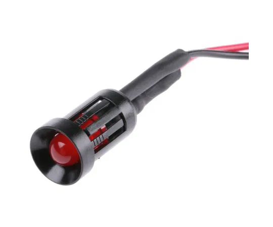63-4585-17　RS PRO Red Indicator, 24 V dc, 8mm Mounting Hole Size, Lead Wires Termination　204-085