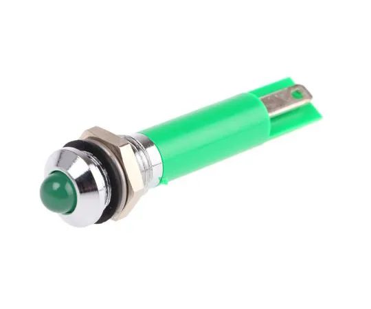 63-4585-50　RS PRO Green Indicator, 110 V ac, 8mm Mounting Hole Size, Solder Tab Termination　205-224