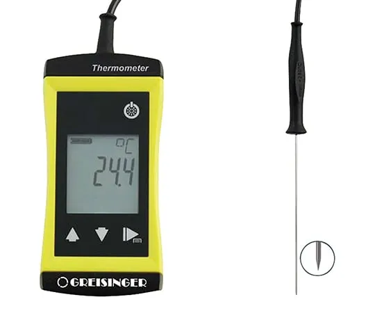 3-8566-03-20　Compact High Precision Thermometer, Φ1.5mm Ultra-fine Core Temperature Probe with Calibration Certificate　G1730