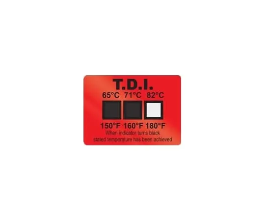 62-4861-27　Thermometer Label for Dishwasher (Reversible) TDI65-82℃　TDI65-82