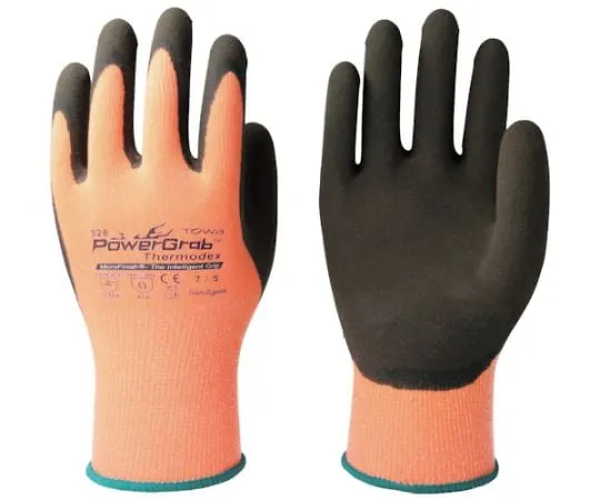 4-4527-01　Cold Protection Natural Rubber Coated Gloves PowerGrab Thermodex S　328-S