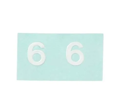 61-7397-08　Character Seal 6 White 10mm　CL10W-6
