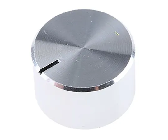 63-4635-75　RS PRO 18mm Silver Potentiometer Knob for 6.4mm Shaft Splined　499-933