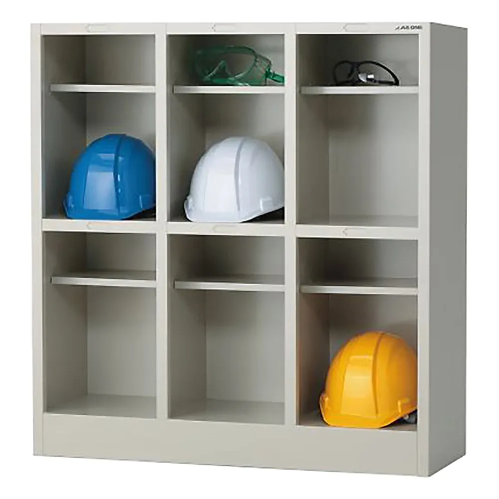 3-8844-01　Helmet Storage Box (With Middle Shelf) 3 x 2 (For 6 Persons)　HMTS6