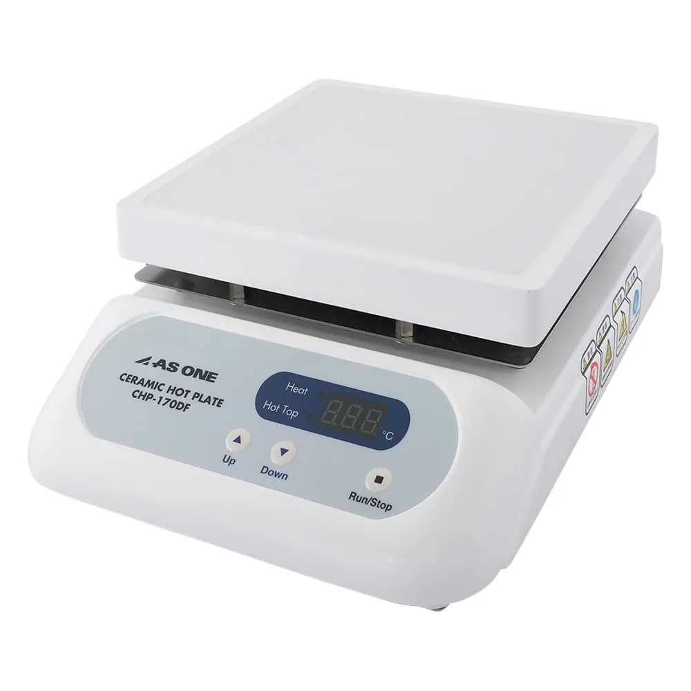 1-9387-41-22　Ceramic Hot Plate (Digital Type) 550°C 175 x 178 mm with Pre-shipment Inspection Document　CHP-170DF
