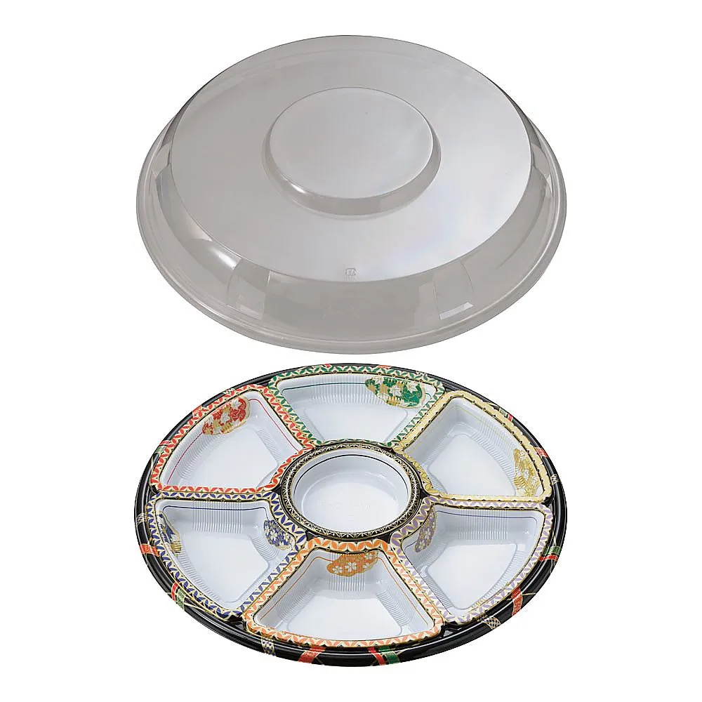 62-6652-45　Round Hors d'oeuvres Yuzen Set (10 pcs)　TOM-460