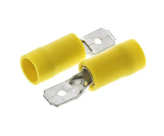 63-4641-59　RS PRO Yellow Insulated Spade Connector, 6.35 x 0.8mm Tab Size, 2.5mm² to 6mm²　534-547