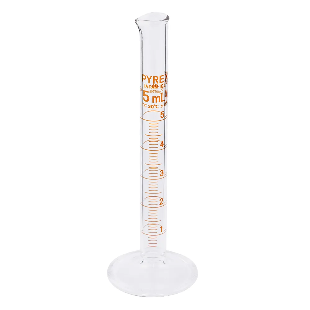 62-4865-16-56　PYREXR JIS Graduated Cylinder 5mL with English Calibration Certificate　3022JIS-5
