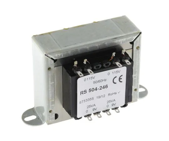 63-4636-40　RS PRO 50VA 2 Output Chassis Mounting Transformer, 9V ac　504-246
