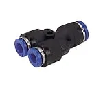 61-7641-98　Corrosion Resistance Equivalent To Stainless Steel (SUS303) Fitting Different Diameter Union Y φ6-φ4　SPW6-4