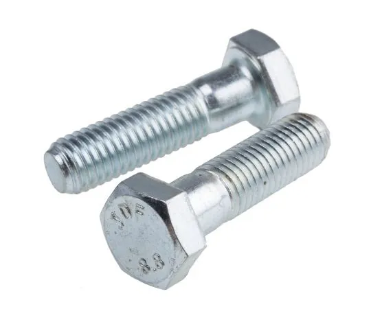 63-4599-29　Clear Passivated, Zinc Steel Hex Bolt, M12 x 45mm　279-773